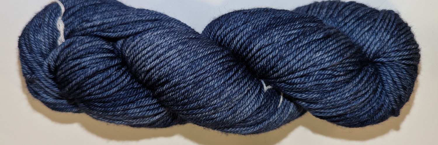 Blue Jean — a deep denim blue merino wool
