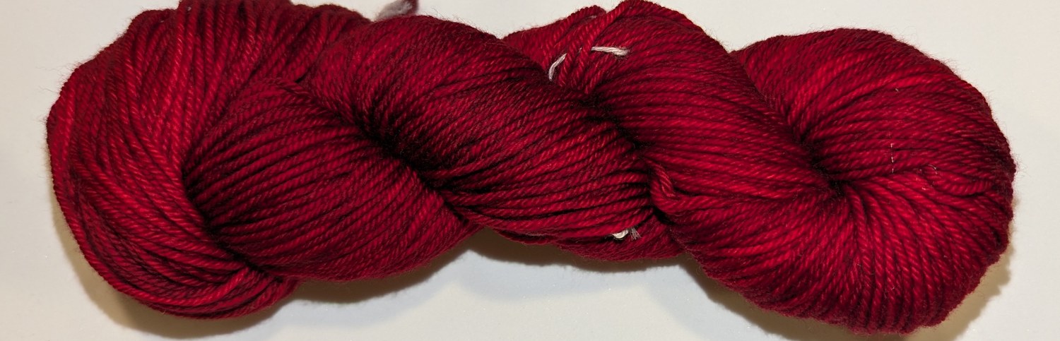 Cereza — a rich cherry red merino wool